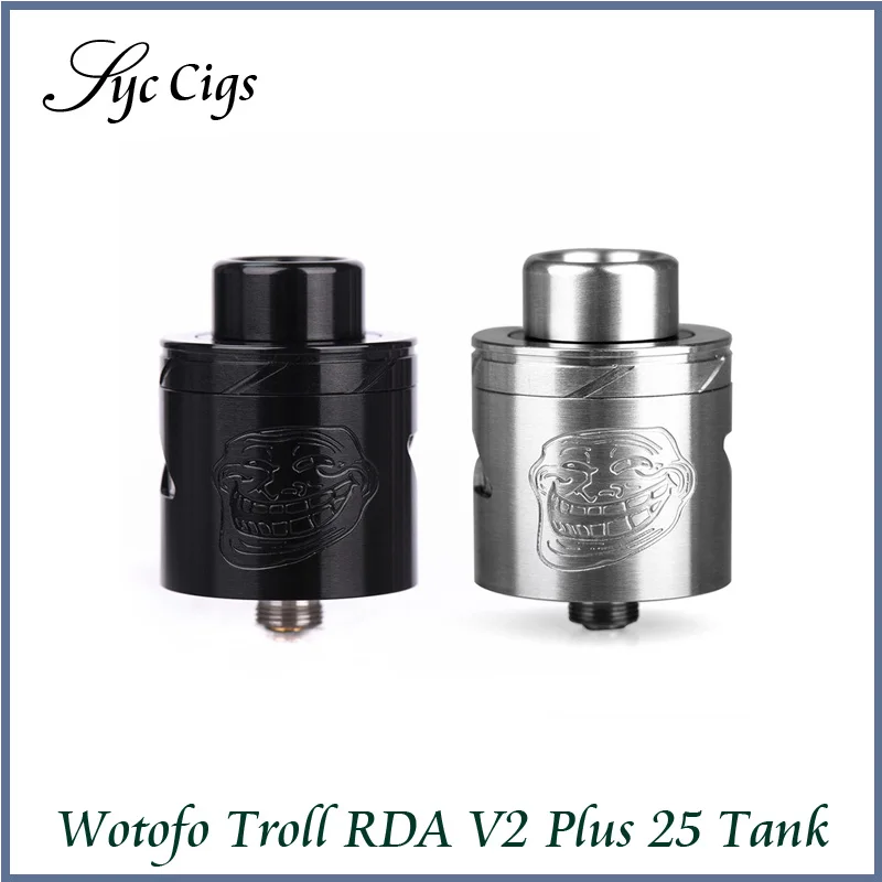 Original Wotofo Troll RDA V2 25mm Atomizer with 510 Thread Huge Vapor Troll 25 RDA V2