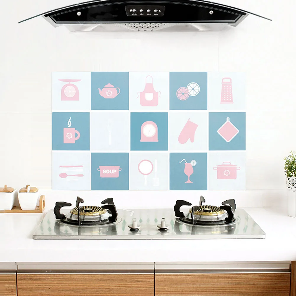 kitchen oil proof adhesive wall bathroom waterproof tile stickers