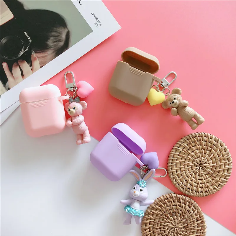 Милый чехол для наушников AirPods мультфильм Duffy& stelllalou беспроводные наушники крышка Анти-шок для Apple Airpods 2 аксессуары