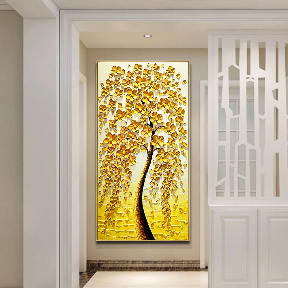 Желтая «дерево» Алмазная картина полная круглая картина маслом стиль DIY наклеивание дрель вышивка крестом 5D украшение дома