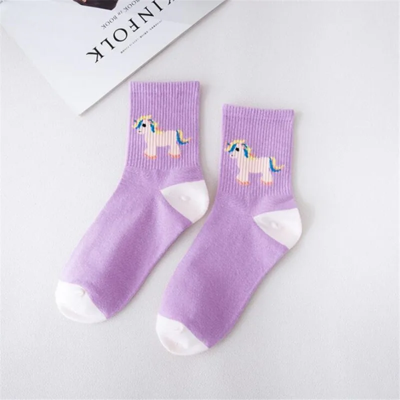 New Women Funny Socks Unicorn Cartoon Animals Ins Popular Horse Kawaii Socks Harajuku Unicorn Socks For Girl Woman Cotton Meias New Women Funny Socks Unicorn Cartoon Animals Ins Popular Horse Kawaii Socks Harajuku Unicorn Socks For Girl Woman Cotton Meias