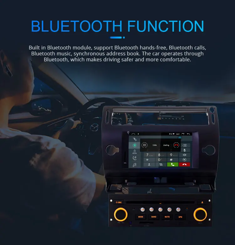 Sale LJHANG Android 9.0 Car Multimedia Player For Citroen C4 C-Triomphe C-Quatre 2004-2012 WIFI GPS Navi 1 Din Car Radio Stereo Audio 7