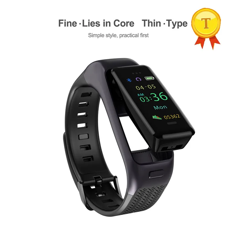 

2018 Hot selling Smart Wristband with Bluetooth Headset Sleep Monitor Smart Watch Headset for ios android Smartphone Smartband