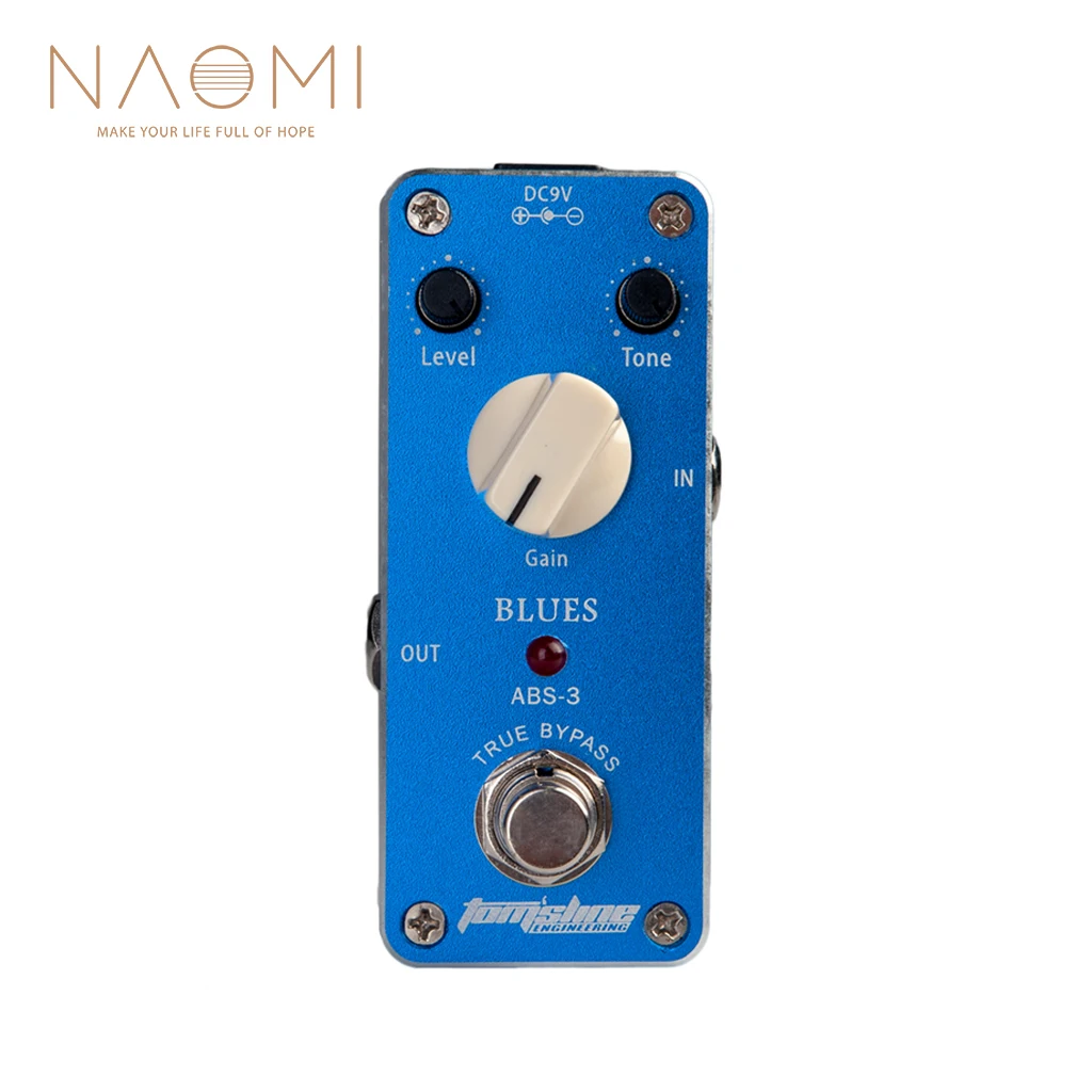 

NAOMI Guitar Effect Pedal Aroma ABS-3 Blues Mini Guitar Effect Pedal High Gain Output Truebypass Gain Tone Level Adjustable New