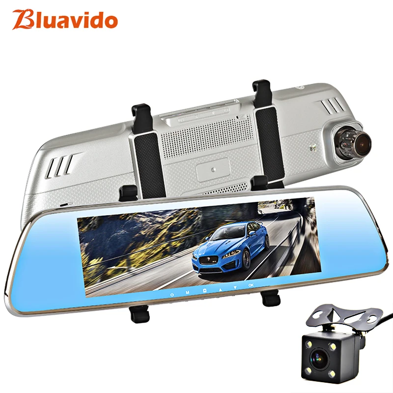 Bluavido 8 дюймов зеркало заднего вида DVR Full HD 1080P видеорегистратор WDR ночного видения