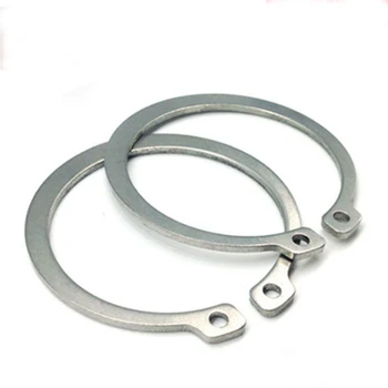 

50PCS/LOT M6 - M18 Circlips for shaft type A shaft retaining ring circlip card outer snap ring 304 stainless steel clamp spring