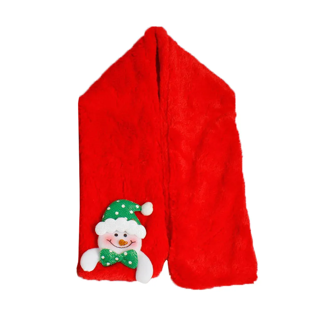 Зимние шарфы, Рождественский мягкий шарф для шеи, зимний теплый детский шарф, подарок снеговика размера плюс#0815 A2