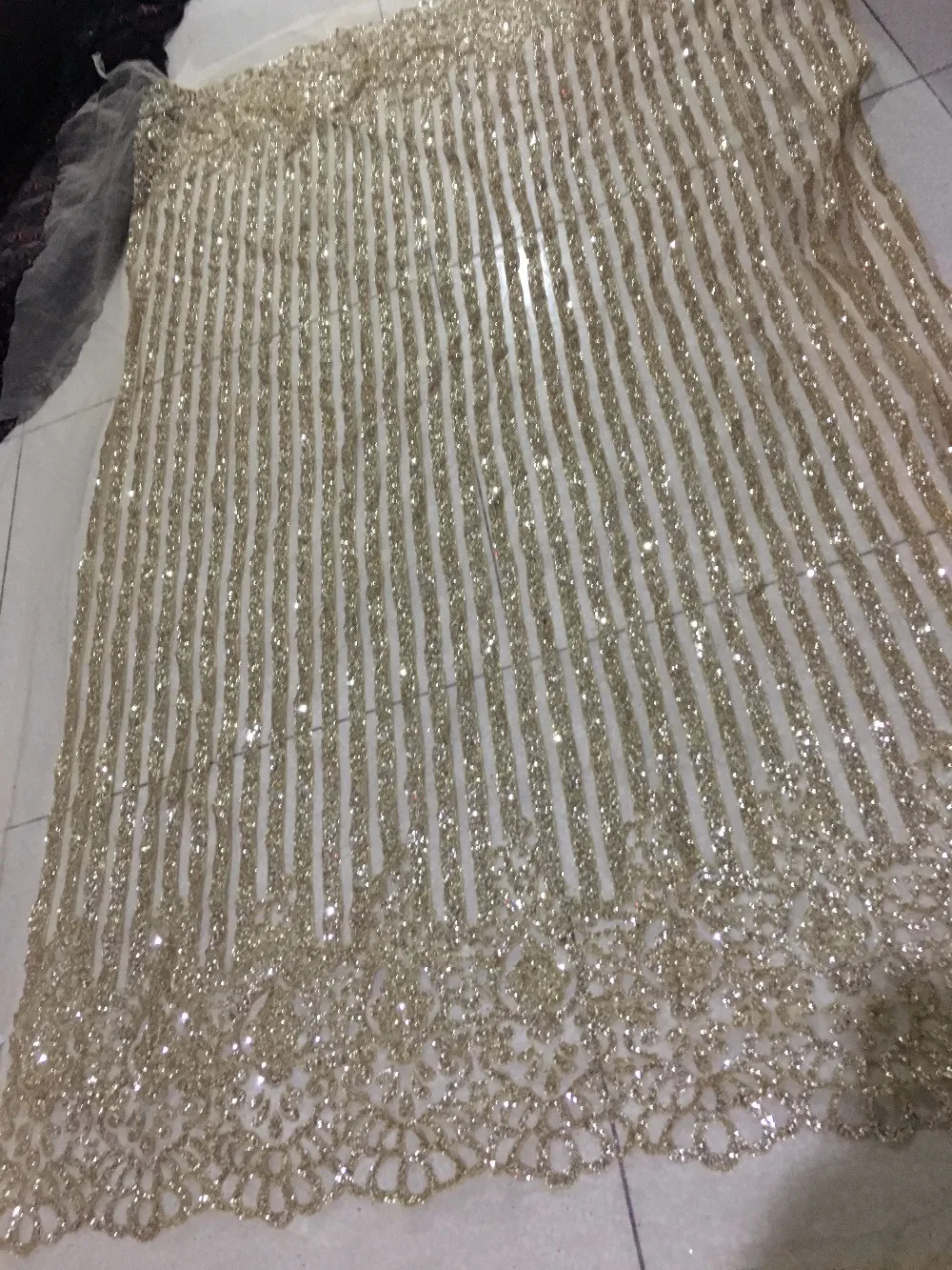 Лидер продаж, Золотая блестящая африканская Тонкая ажурная ткань jrb-92708 с блестящими блестками для вечернего платья