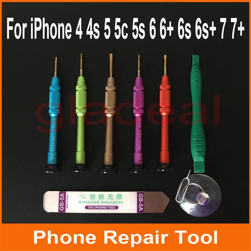 Инструменты для открытия шурупов демонтажа ЖК дигитайзера iPhone 4 4S 5 5S 6 6s + 7