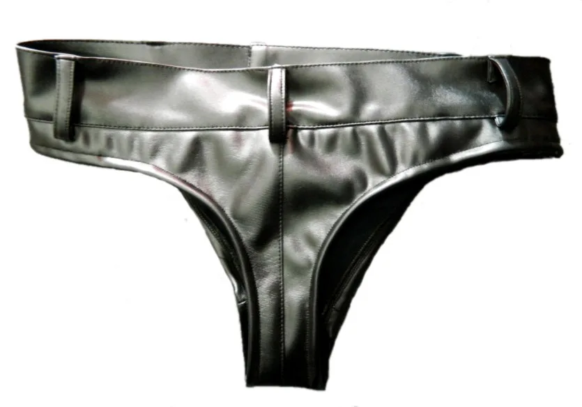 Sexy Men PU Shiny Hot Short T Crotch High Cut Cute Bikini Sexy Jeans Shorts Low Rise Micro Mini Short Culb Gay Wear F38 men underwear