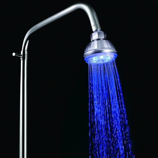 3.2 Inch Top Spray LED Bathroom Shower Head Faucet 5-LED Lights HandHeld Showerhead Bath Sprayers Sprinkler Dropship | Обустройство