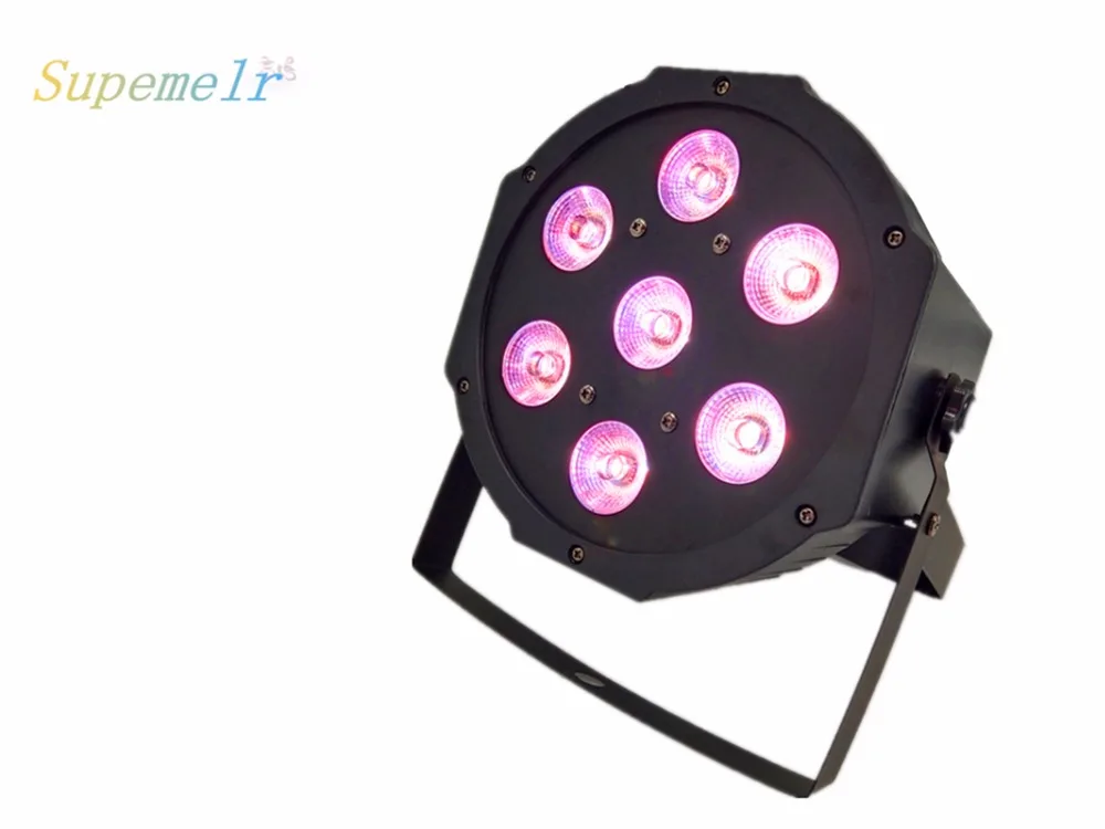

7x12W LED Flat SlimPar Quad Light 4in1 LED DJ Wash Light Stage Uplighting No Noise