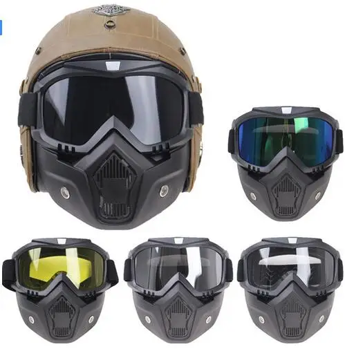 

Retro Motorcycle helmet Goggle Mask Vintave mask open face helmet cross helmet goggle 5 color available CE approved