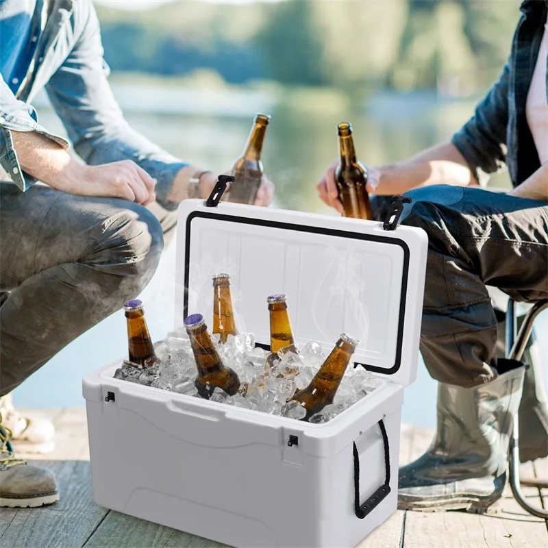 ^*Best Offers 64 Quart Heavy Duty Outdoor Insulated Fishing Hunting Ice Chest Waterproof Buckets Cool Storage Box OP3242