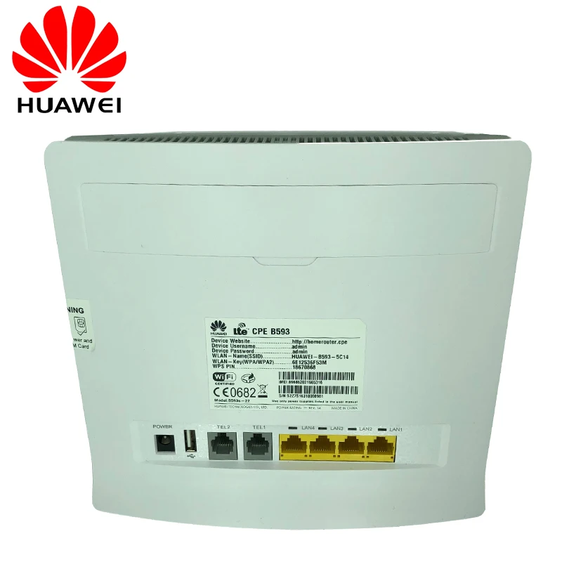 Разблокированный huawei B593 B593s-22 150 Мбит/с 4G LTE CPE Wifi беспроводной маршрутизатор RJ45 LAN портовый телефон порты плюс антенна pk E5186 B315