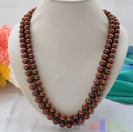 

song voge gem nanJ2169 coffee round freshwater cultured pearl necklace
