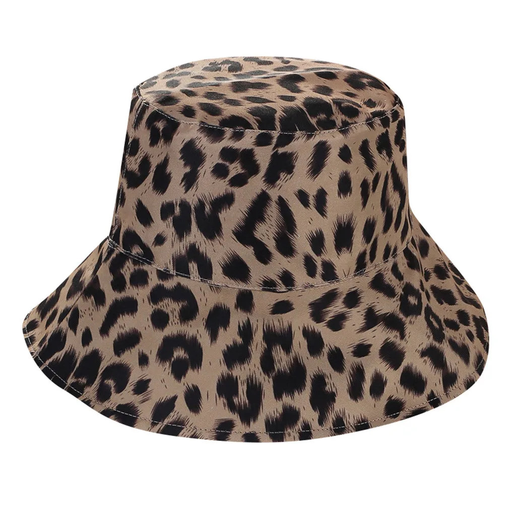 Двухсторонняя Рыбацкая шляпа мисс Корея козырек Повседневная Женская многофункциональная Регулируемая Высококачественная леопардовая унисекс Рыбацкая шляпа 40
