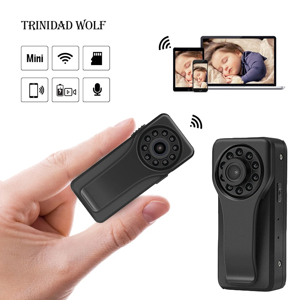 

VM6 Infrared Night Vision Wireless Webcam Mini Camera WIFI 170 Degree Wideangle HD 1080P Motion Detection Camcorder Hidden
