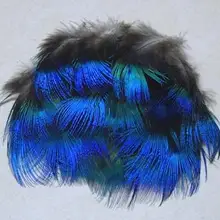 100 шт./лот синее перо павлина шею 3-6 см/1-2.5in для DIY Изготовление ювелирных изделий/одежда