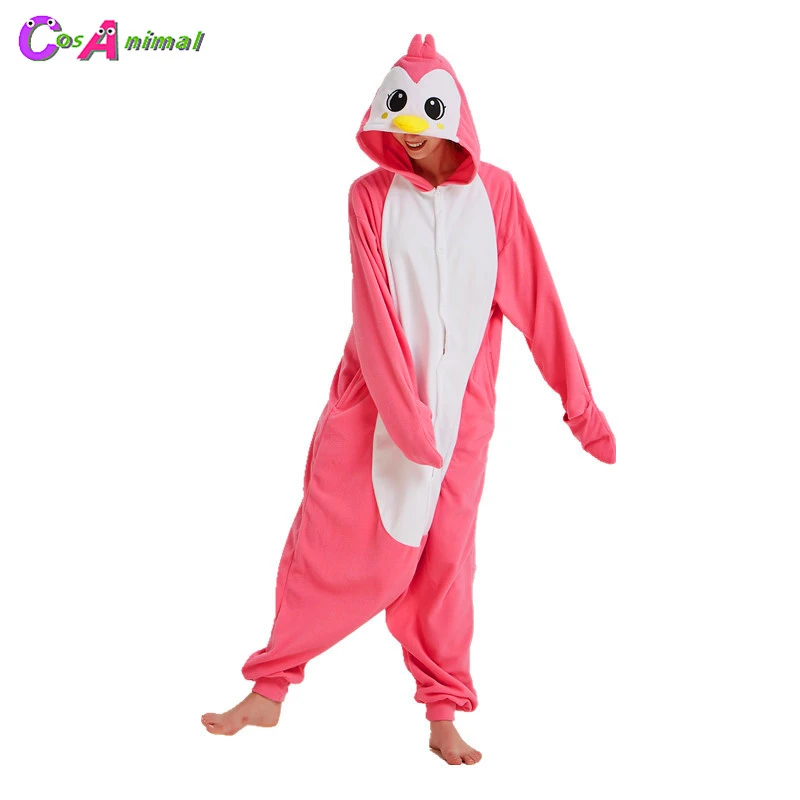 女性ピンクペンギン着ぐるみ漫画動物onesiesパジャマ大人のハロウィンカーニバル仮装パーティージャンプスーツ Aliexpress