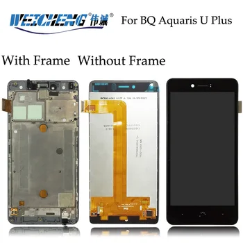 

WEICHENG For BQ Aquaris U Plus LCD Display Touch Screen Digitizer Assembly With Frame Replacement for bq u plus lcd+Free Tools