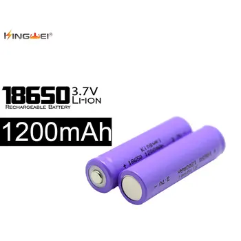 

10pcs/lot 18650 Battery 3.7V 1200mAh Li-ion Purple Rechargeable Battery Bateria for Flashlight Power Bank Laser Pen