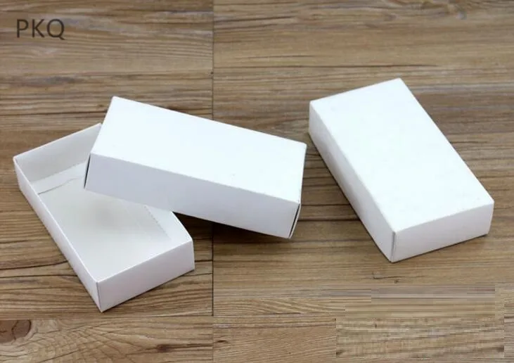 10 шт упаковочная черно-белая крафт-бумага подарочная упаковочная коробка крафт Пустая Картонная Коробка Подарочная бумажная коробка с крышкой большая картонная коробка - Цвет: Белый