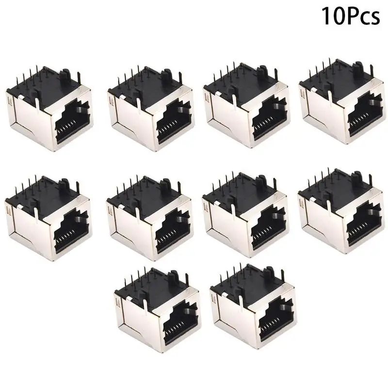 10pcs Rj45 18.3mm 8p8c Modular Network Pcb Jack 58 8p Interface/network Socket Length 18 X H 13mm |