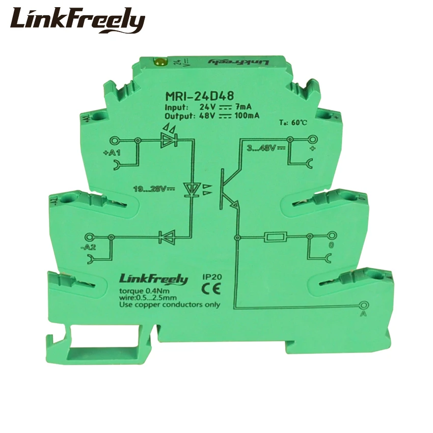 

MRI-24D48 10pcs LED Photo Light Coupling-interface Relay Module 24VDC PLC Programmable Optocoupler Signal Isolator Relay Voltage
