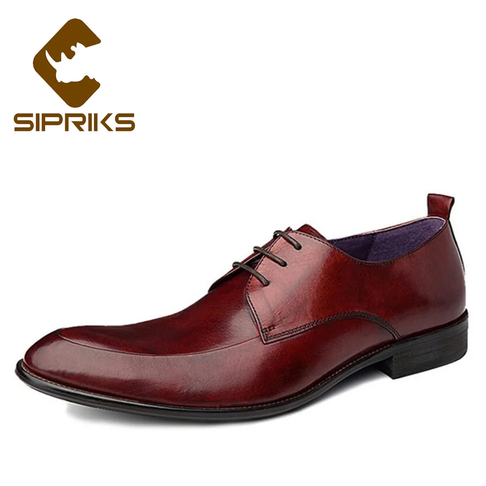 Sipriks Fashion Men Dress Shoes Burgundy Derby Grooms Sipriks Fashion Men Dress Shoes Burgundy Derby Grooms