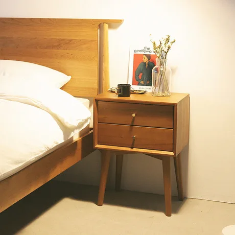 Тумбочки, мебель для спальни, Дубовая сплошная деревянная прикроватная тумбочка, тумбочка mesitas de noche для хранения спальни 45*35*60 см