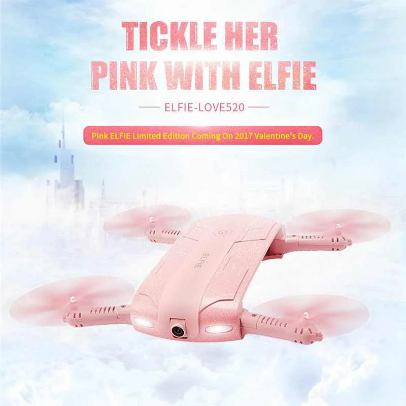 

JJRC H31Pink(Limited) FPV Mini Drone With Rotating 60°Camera 720P Foldable WiFi Control Helicopter Pocket Portable Selfie Drone