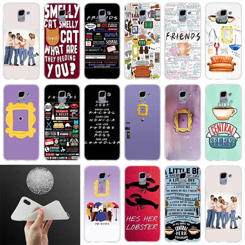 

Soft silicone Phone Cover Friends TV Show FOR Samsung Galaxy J6 J4 J8 J7 2018 Plus J3 J5 J7 Prime Pro 2017 2016 case