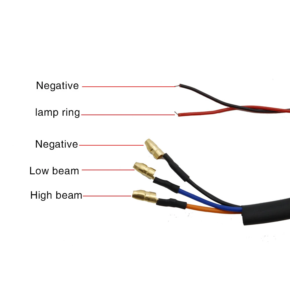  6.5 Motorcycle LED Headlight Hi&Lo HeadLamp Bulb DRL With Angel Ring for Harley Sportster Cafe Racer Bobber (40)