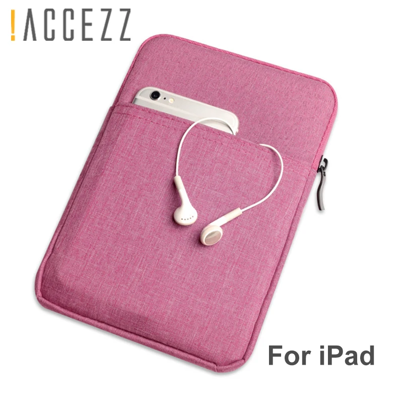 

!ACCEZZ Cotton 7.9 inches Tablet Sleeve Bag For iPad Mini 1 2 3 4 Cover Fundas Zipper Protective Pouch Thick Case For ipad Mini
