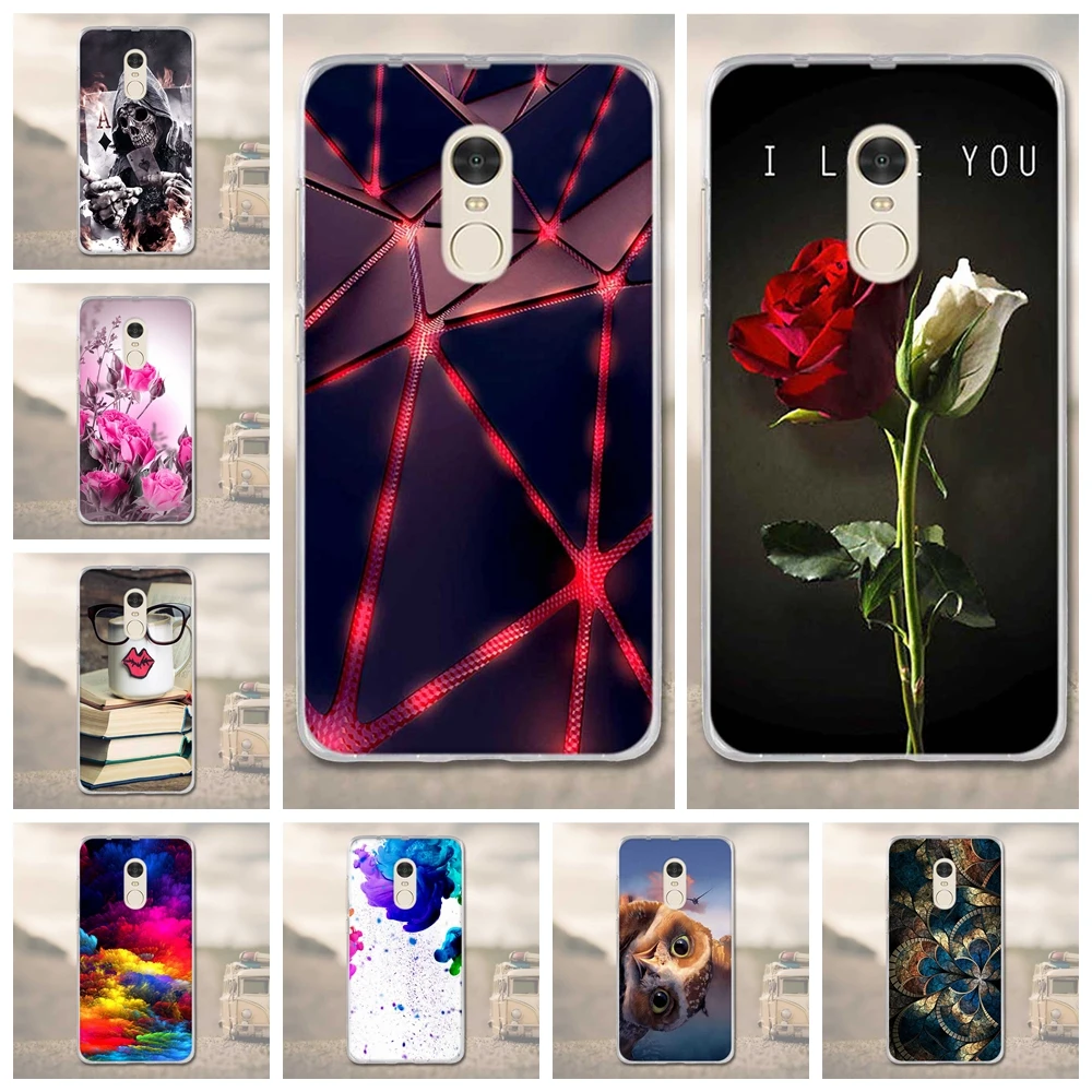 Мягкий ТПУ чехол для Redmi Note4 note4 с принтом Xiaomi Note 4 Pro Чехол Prime 5 &quotсумки|case cover|coque