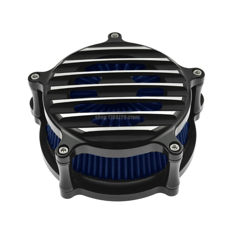 Воздушный фильтр Вентури, воздушный фильтр двигателя, серый/синий/красный, алюминиевая заготовка для Harley Sportster XL 883 1200 48 2004