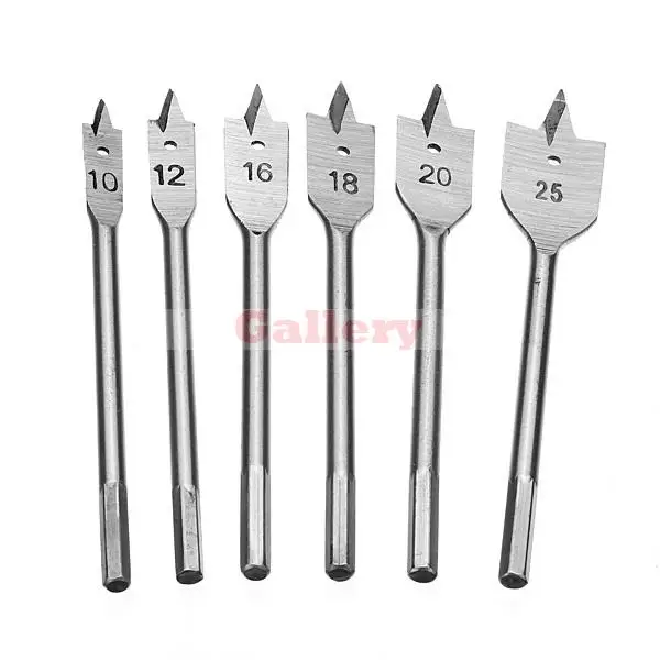 

Direct Selling Promotion Woodworking Power Tool 6pcs Hex Shank Spade Bit Flat Boring Wood Drill Set Makita Drill Drill Bit