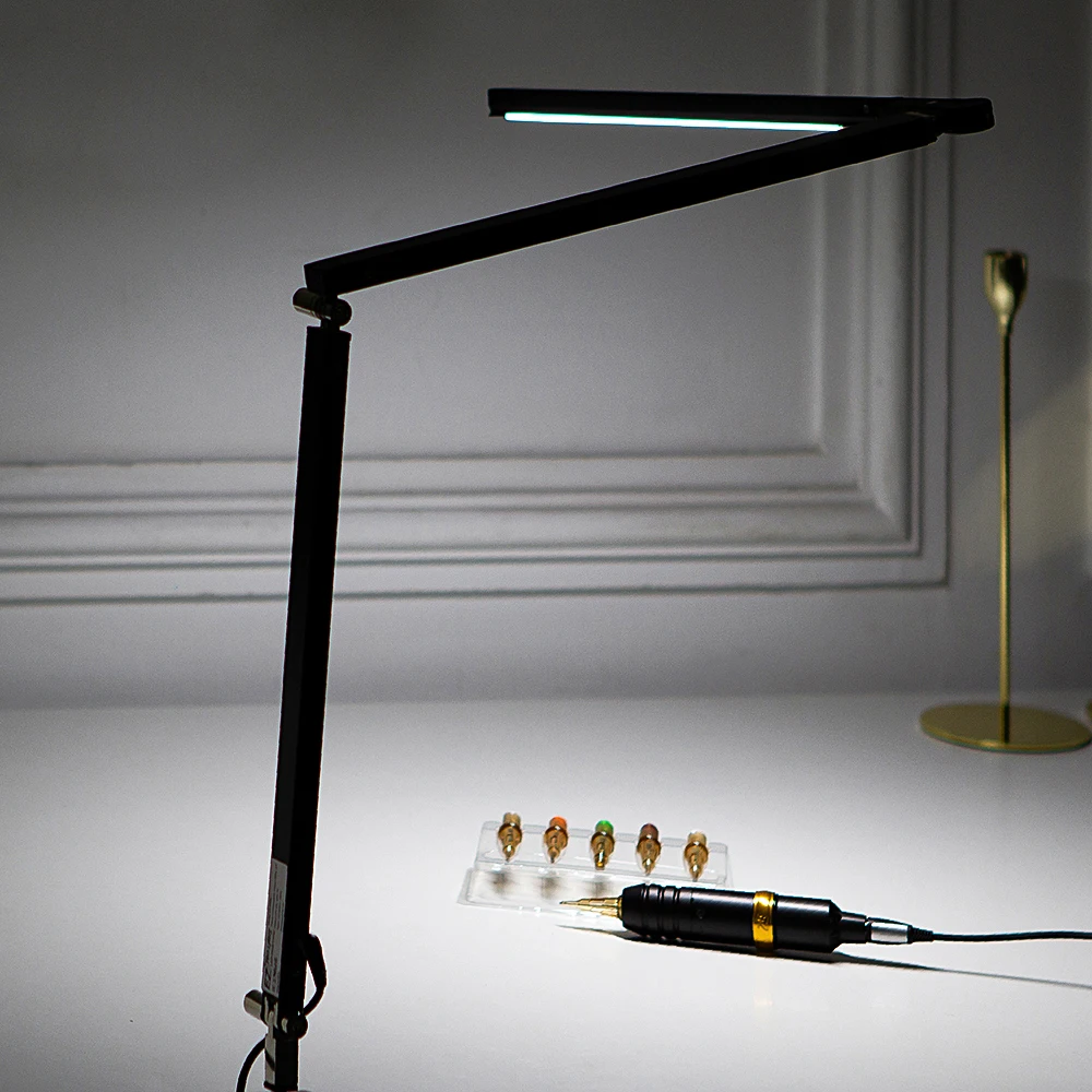 WALFRONT Lampe de table de beauté de lampe de tatouage de maquillage d'USB  avec la pince pour le sourcil / eye-liner de microblading, lampe de table,  lampe de table de maquillage 