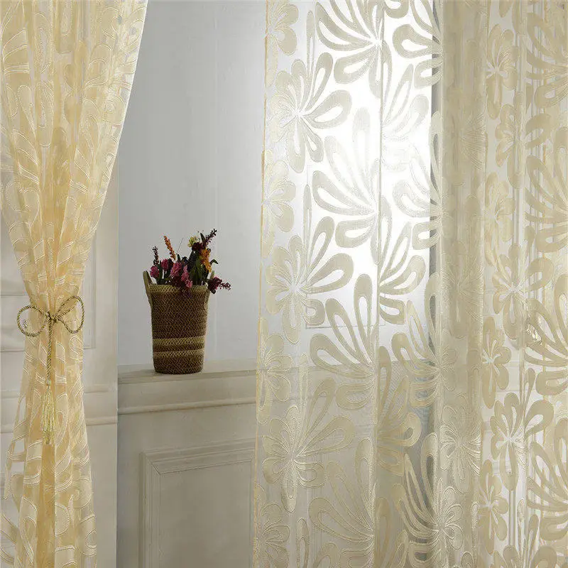 

Newest Luxury Style Semi-blackout Curtains Kitchen Curtains Window Living Room Curtain Panel Jacquard Fabrics Door Home Textile