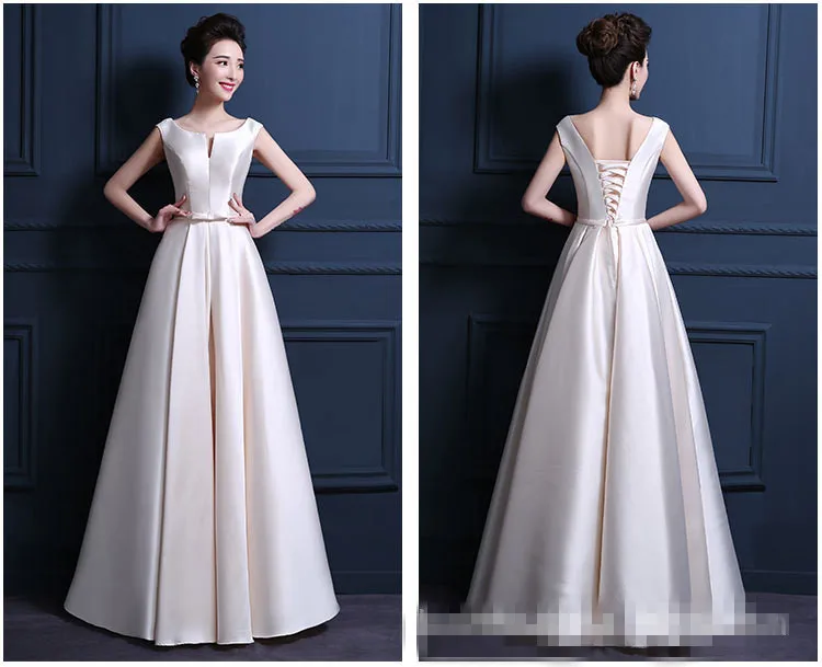 SSYFashion простое толстое сатиновое длинное вечернее платье без рукавов длиной до пола, свадебные вечерние платья для торжеств, вечерние платья на заказ