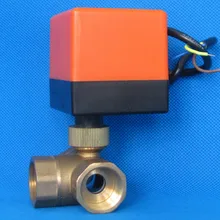 3-ходовый исполнительный механизм клапана с моторным шариком Электрический шаровой клапан моторизованный три линии с подкладкой управления DC5V DN15-DN40 L клапан из нержавеющей стали