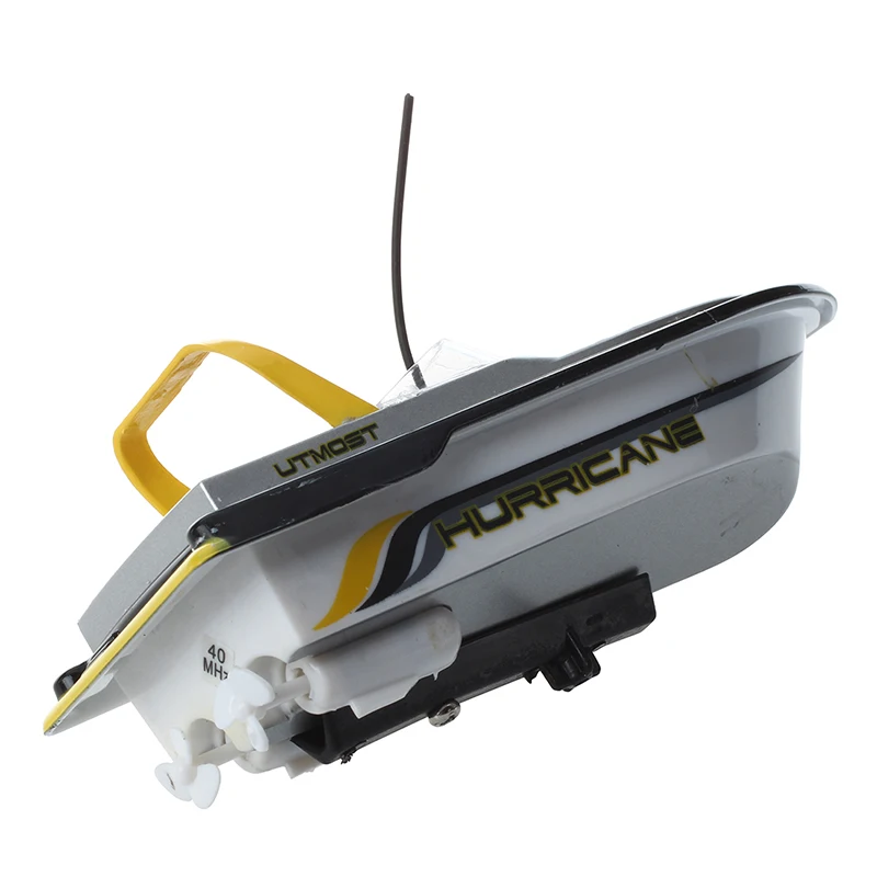 Миниатюрная мини 3352 радиоуправляемая лодка с дистанционным управлением желтая детская игрушка