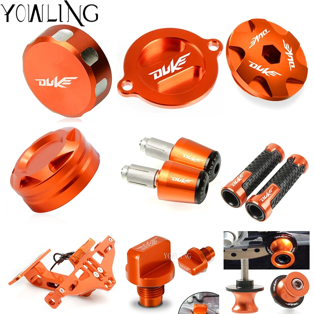 

For KTM Duke 125 200 390 DUKE 2013- 2018 Motorcycle License Plate Frame brake clutch lever Engine Oil Plug Brake Oil Plug Cover
