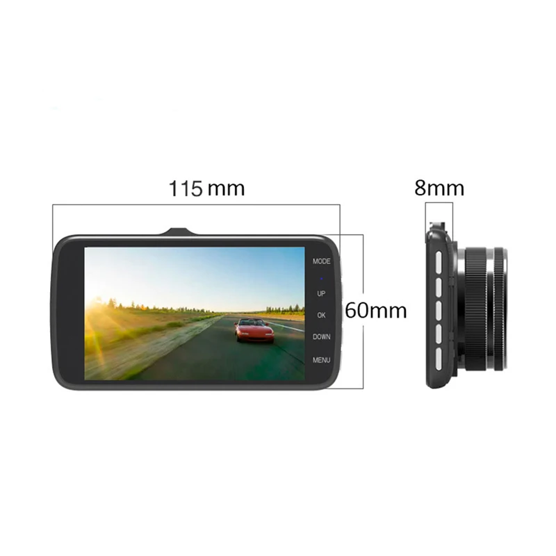 4 дюйма Full HD 1080P Автомобильный видеорегистратор Dash камера IPS экран Автомобильная
