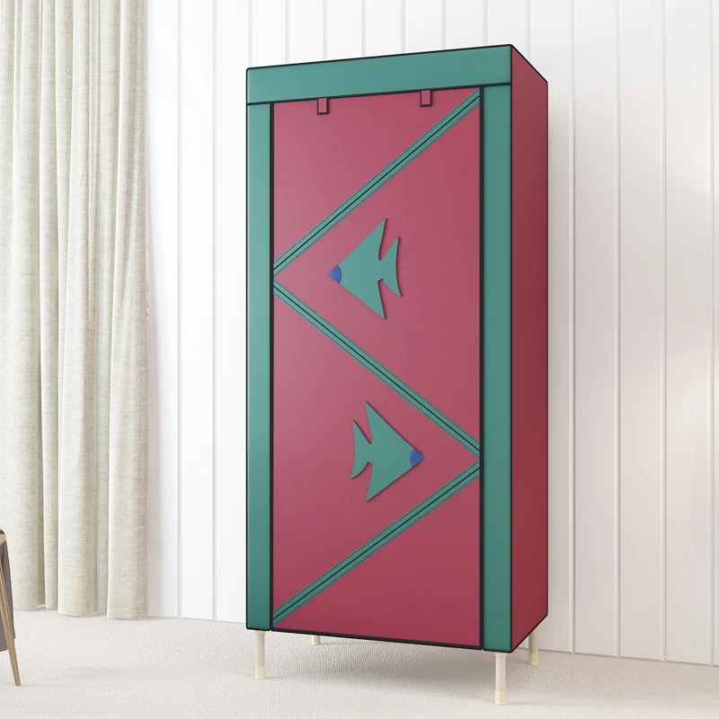 Reinforcement Thicken Cloth Wardrobe Steel Pipe DIY Student Wardrobe Closet Clothing Storage Cabinet High Quality Home Furniture Reinforcement Thicken Cloth Wardrobe Steel Pipe DIY Student Wardrobe Closet Clothing Storage Cabinet High Quality Home Furniture