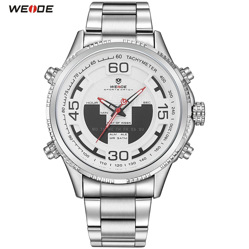 

Fashion WEIDE LED Functional Men Watch Sports Watch Digital Quartz Watch Men Alarm Stopwatch Waterproof Army Wristwatch Relogios