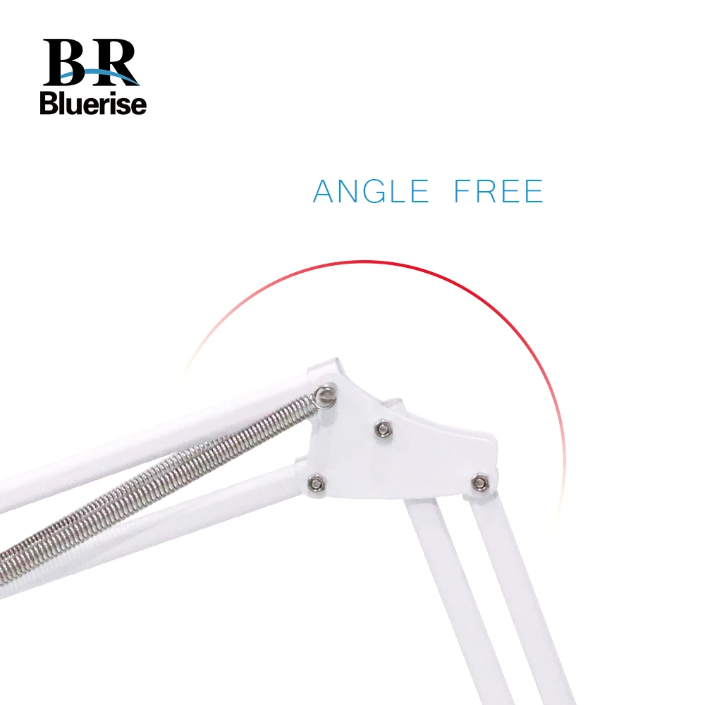  Bluerise 8W 6X Folding Table Lamp For Manicure Nail Tools Light LED Magnifierglass lighting for Man - 32789237024