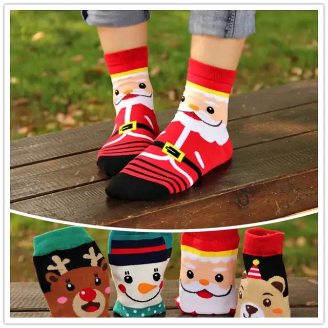 new christmas cartoon emoji santa elk happy socks 4 designs moose new christmas cartoon emoji santa elk happy socks 4 designs moose funny winter ankle cotton female