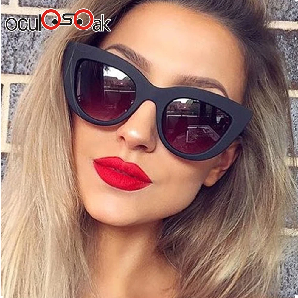 Женские солнцезащитные очки CatEye розовые зеркальные с покрытием розового золота